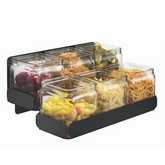 Black Glass Jars Stand